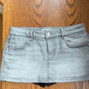 Garage Black and Gray Denim Skirt